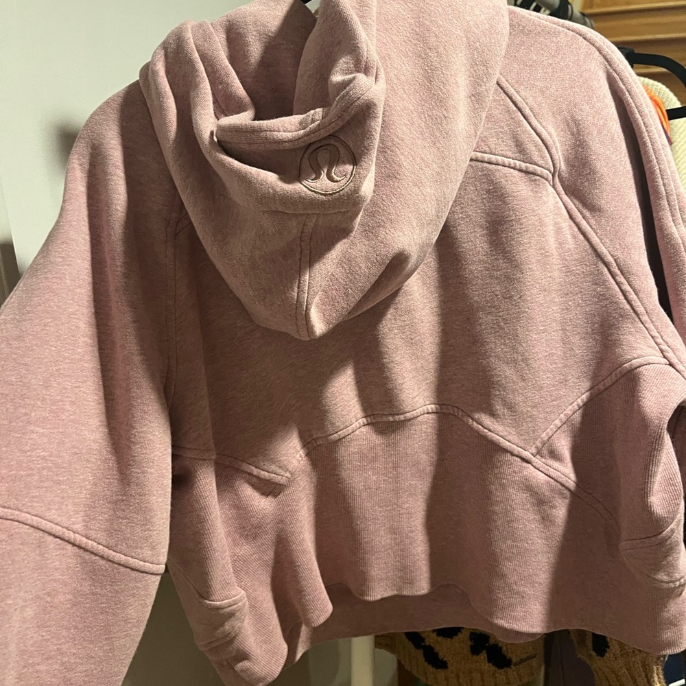 Lululemon Scuba Hoodie great condition! Heather pink scuba barely worn